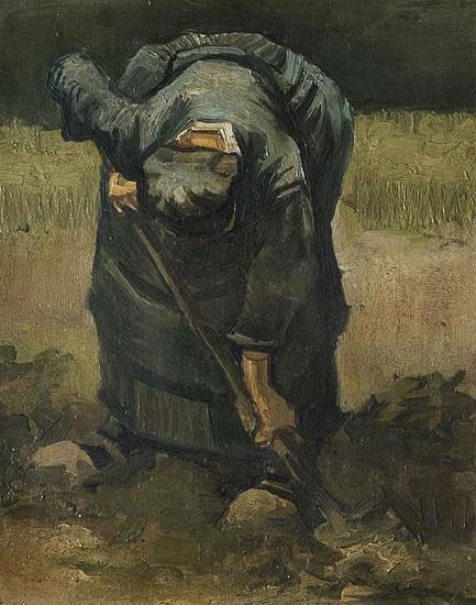 Vincent Van Gogh A Peasant Woman Digging Germany oil painting art